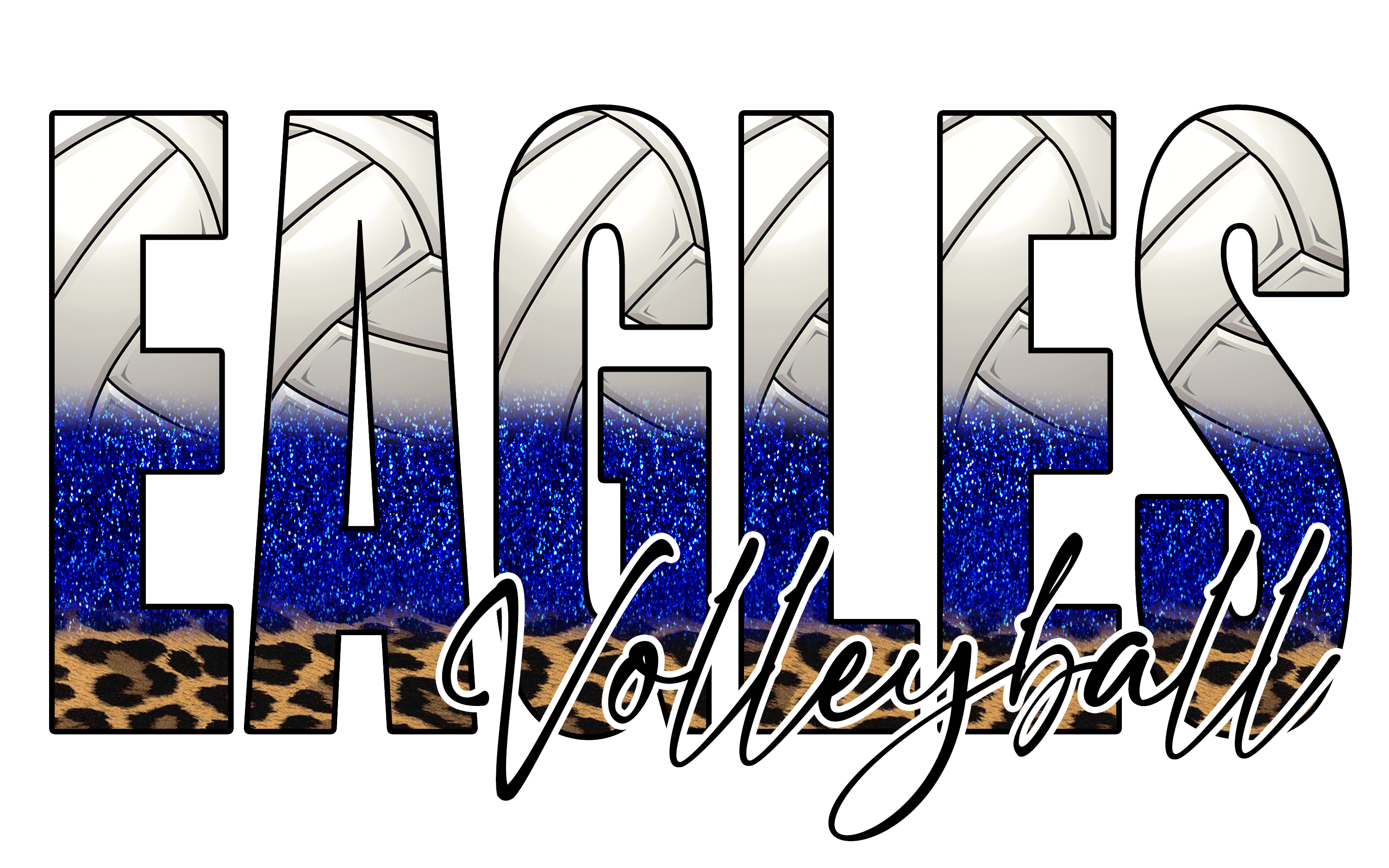 Eagles Volleyball Leopard Tee