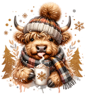Winter Highland Cow Tee