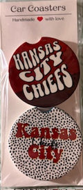 KC Chiefs Car Coasters