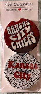 KC Chiefs Car Coasters