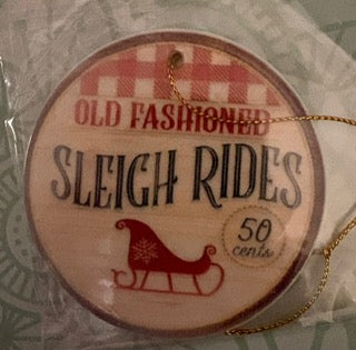 Old Fashioned Sleigh Rides Ornament