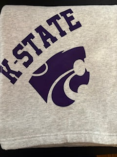 Kansas State Powercat Sweatshirt Blanket