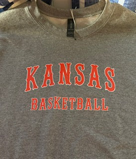 Light Grey Kansas Basketball Crew