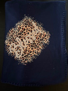 Blessed Fleece Blanket - Navy