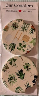 House Plants Car Coasters