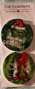 Merry Grinchmas Car Coasters