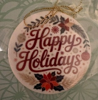 Happy Holidays Ornament