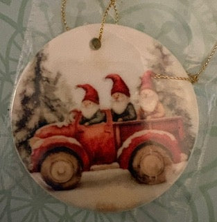 Gnome Truck Ornament