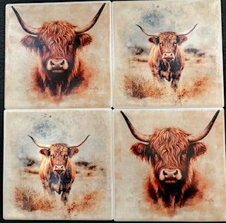 Highland Cow Coasters