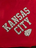 Kansas City Leopard Sweatshirt Blanket