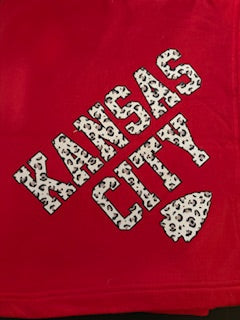 Kansas City Leopard Sweatshirt Blanket