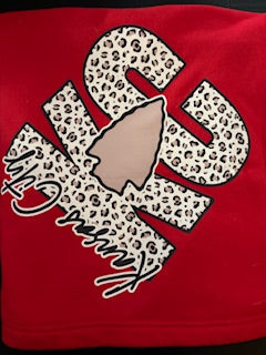KC Leopard Sweatshirt Blanket